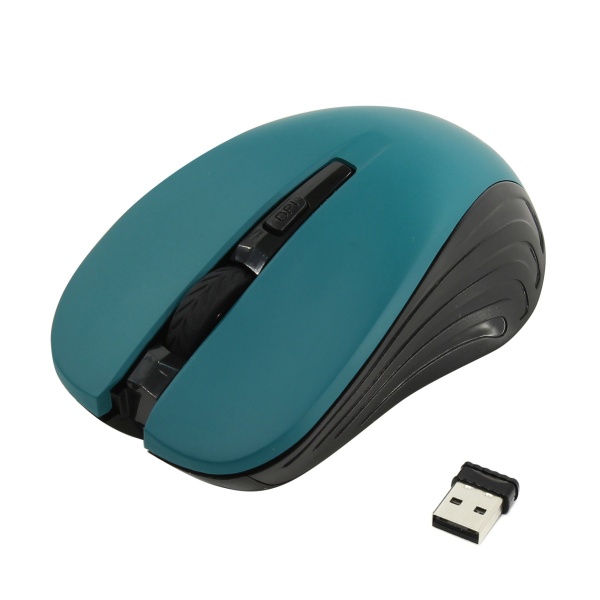 Мышь беспроводная SmartBuy SBM-340AG-CN USB Optical (800/1200/1600 dpi) бирюзовая, 3 кнопки+колесо-к
