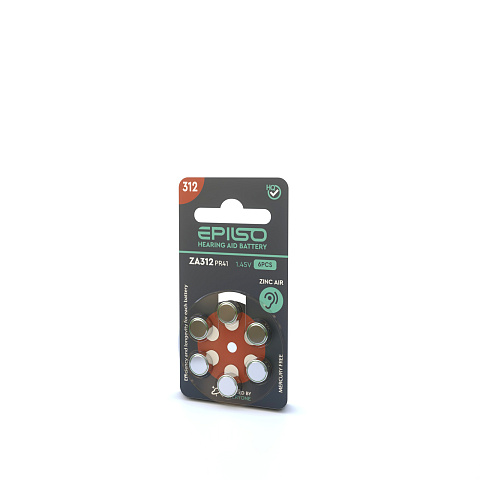 Батарейка. EPILSO ZA675 BL 6 (для слуховых аппаратов)