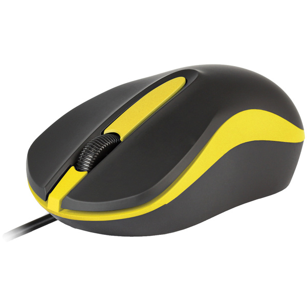 Мышь SmartBuy SBM-329-KY ONE USB Optical (1200dpi) черно-желтая, 2 кнопки+кнопка-колесо, коробка