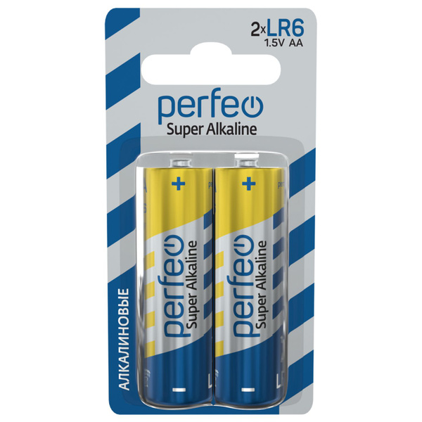 Батарейка Perfeo LR6 BL 2 MINI Super Alkaline (|PF-4865) ЗА УПАКОВКУ