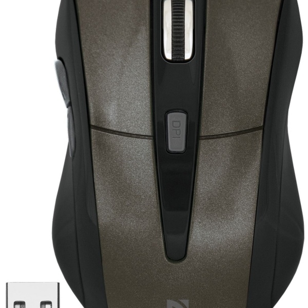Мышь беспроводная Defender MM-965 "Accura" USB Optical (800/1200/1600dpi) коричневая, 5 кнопок+кнопк
