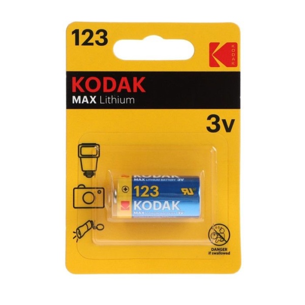 Батарейка. Kodak CR123A BL 1 MAX
