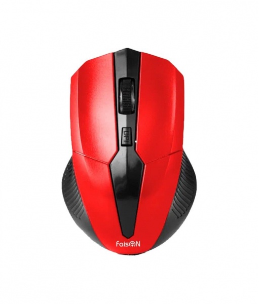 Мышь беспроводная FaisON M-22 Lead USB Optical(1200 dpi) красный 2 кнопки+кнопка-колесо, коробка