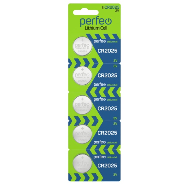 Батарейка. Perfeo CR 2025 BL 5 Lithium Cell (|PF-3923)