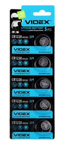 Батарейка. Videx CR 1220 BL 5 Lithium 3V