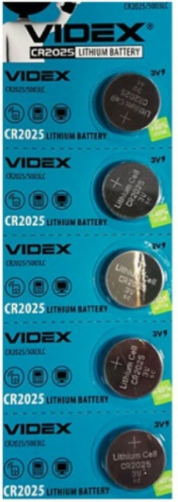 Батарейка. Videx CR 2025 BL 5 Lithium 3V