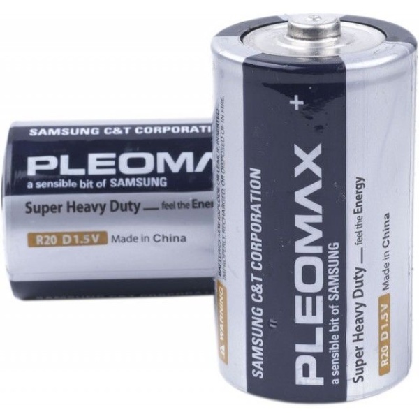 Батарейка Pleomax R20 Shrink 2