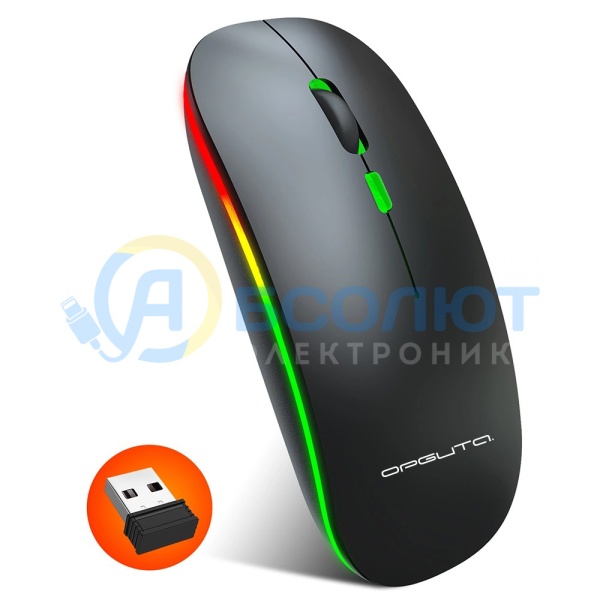 Мышь беспроводная Орбита OT-PCM66 USB/Bluetooth 5,1 Optical (800/1200/1600 dpi) черный, 2 кнопки+кно