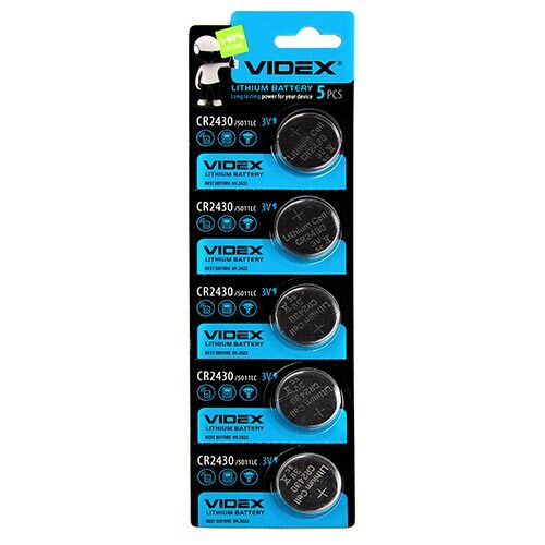 Батарейка. Videx CR 2430 BL 5 Lithium 3V
