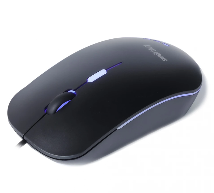 Мышь SmartBuy SBM-288-K ONE USB Optical (800/1000/1200 dpi) черный, 2 кнопки+колесо-кнопка бесшумная