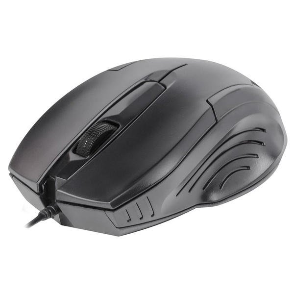Мышь SmartBuy SBM-210-K ONE USB Optical (1000dpi) черная, 2 кнопки+кнопка-колесо коробка