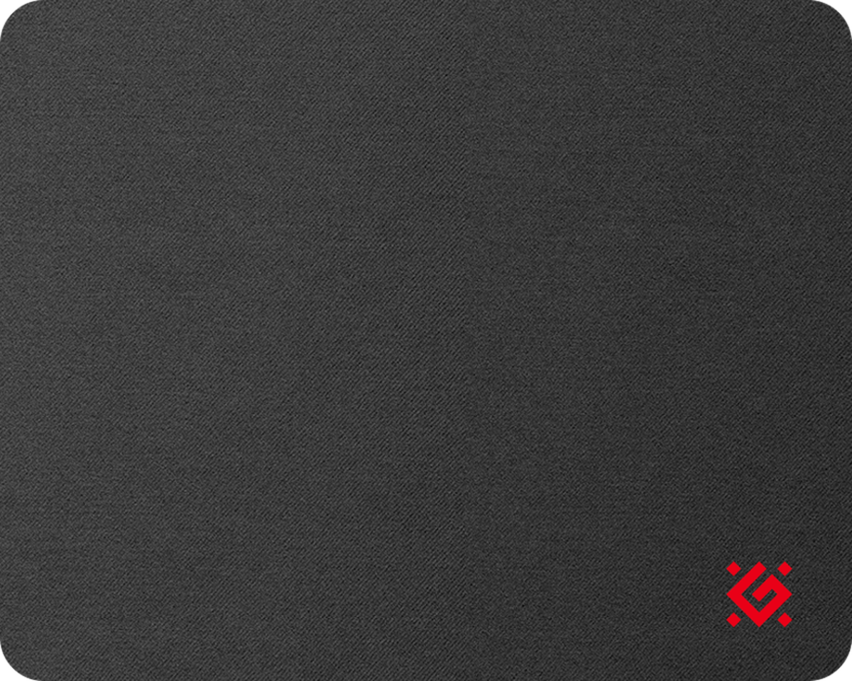 Коврик для мыши Defender Black игровой 200*250*2мм, термически обработанная ткань, натуральная резин