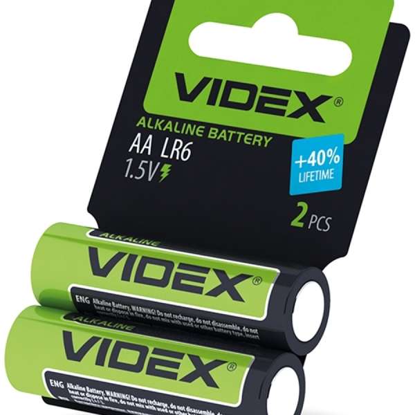 Батарейка Videx LR6 Shrink card 2