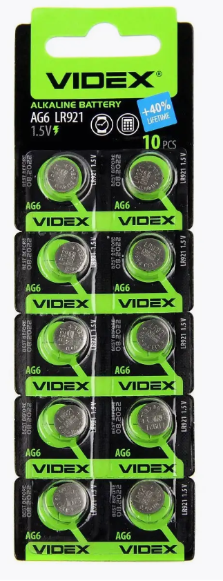 Батарейка. Videx G6 BL 10 (LR 920, 921, LR 69, 370,371)
