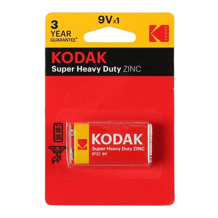 Батарейка Kodak 6F22 BL 1 Heavy Duty