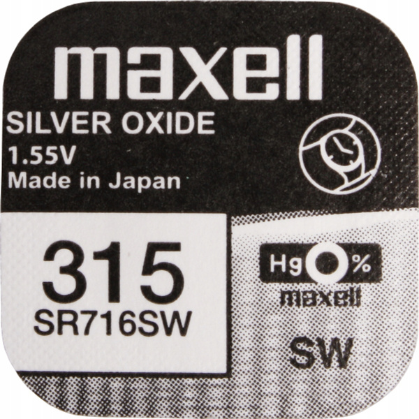 Батарейка. Maxell BL 10 (315) SR716SW/1BL Hologram (серебро)