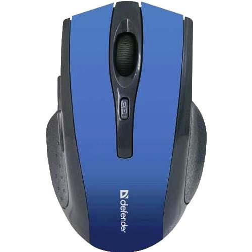 Мышь беспроводная Defender MM-665 Accura USB Optical (800/1600dpi) синяя, 5 кнопок+кнопка-колесо бли
