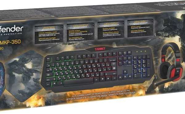 Игровой набор Defender "Target" MKP-350 мышь (800/1800/2400/3200 dpi) +гарнитура+ковер(280х230х3 мм)