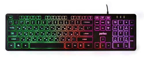 Клавиатура игровая Perfeo PF-B4891 «BRIGHT» USB Black 104 клавиши, LED подсветка клавиш, игровой диз