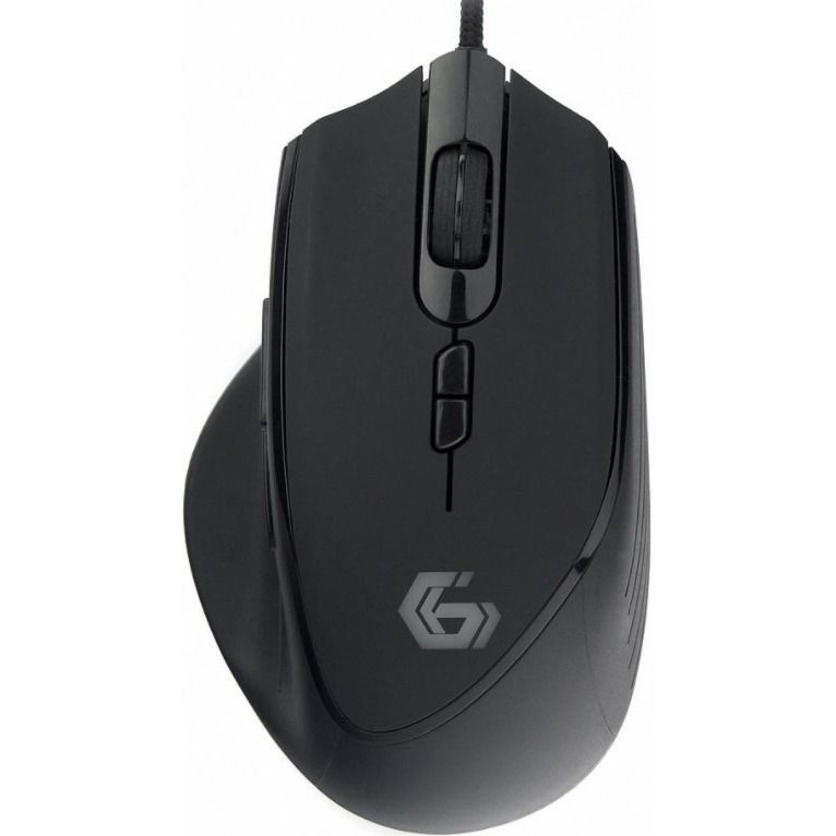 Мышь игровая Gembird MG-570 USB Optical (800/1600/2400/3200 dpi) черная, 6 кнопок+колесо-кнопка Soft