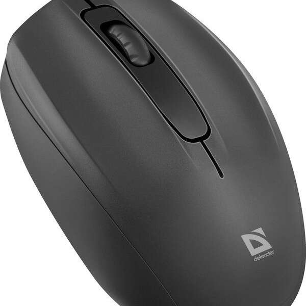 Мышь Defender Alpha MB-507 USB Optical (1000dpi) черная, 2 кнопки+колесо-кнопка, бесшумная, коробка