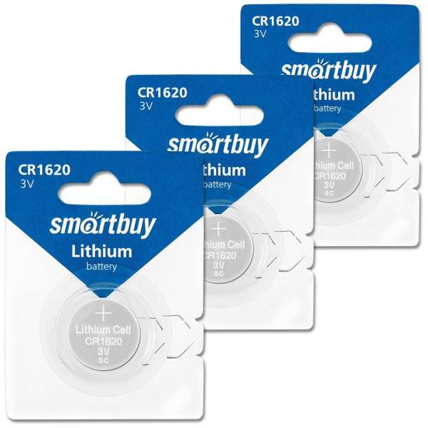 Батарейка. SmartBuy CR 1620 BL 1