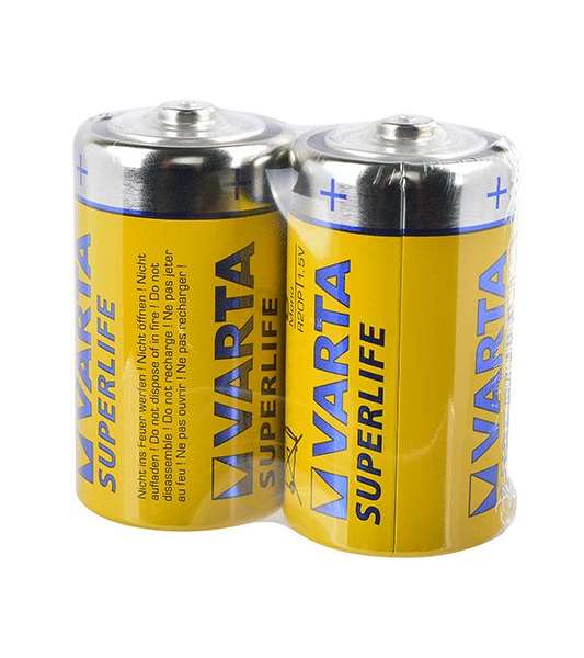 Батарейка Varta R20 Shrink 2 Superlife ЗА УПАКОВКУ