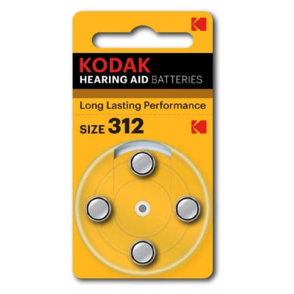Батарейка. Kodak ZA312 BL 4 PR312/PR41 Zinc Air (для слуховых аппаратов)