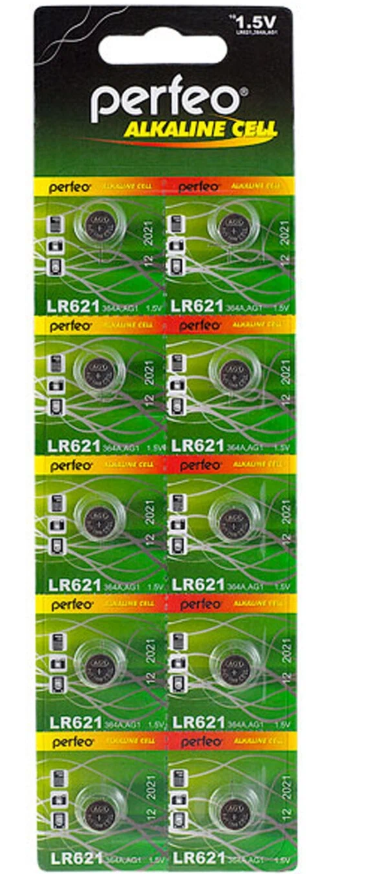 Батарейка. Perfeo G1 BL 10 (L621, LR60, 164, 364)