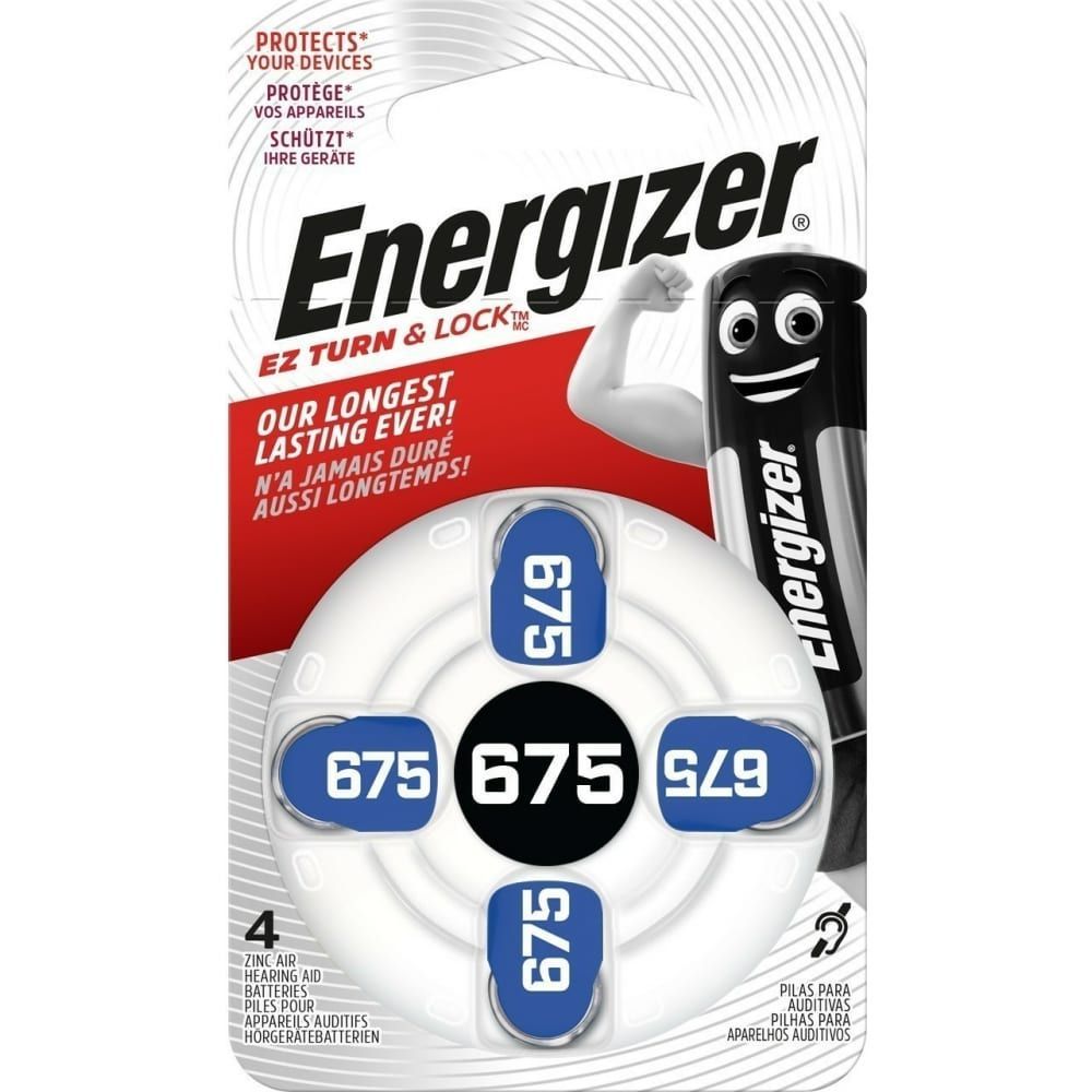 Батарейка. Energizer PR675/G13 BL 4 (для слуховых аппаратов)