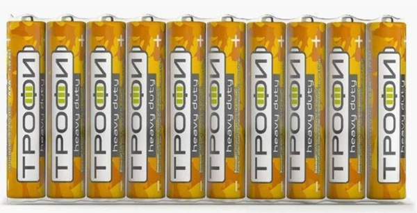Батарейка Трофи R3 Shrink 10 Heavy DUTY