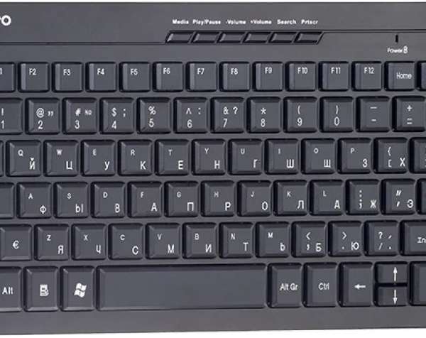 Клавиатура беспроводная Perfeo PF-8006/PF-4434 "COMPACT" Black 84 клавиши+6 дополнительных клавиш