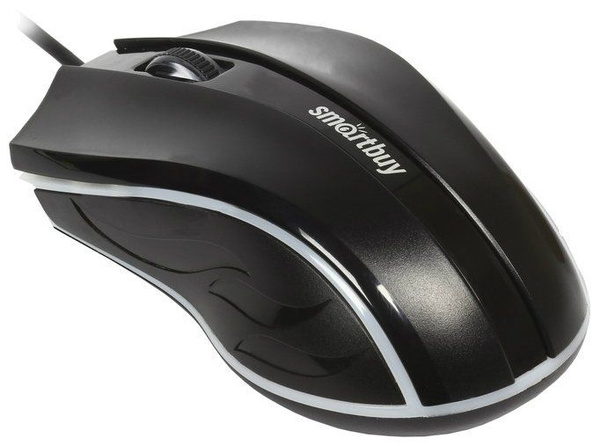 Мышь SmartBuy SBM-338-K ONE USB Optical (100dpi) черная, 2 кнопки+кнопка-колесо многоцветная подсвет