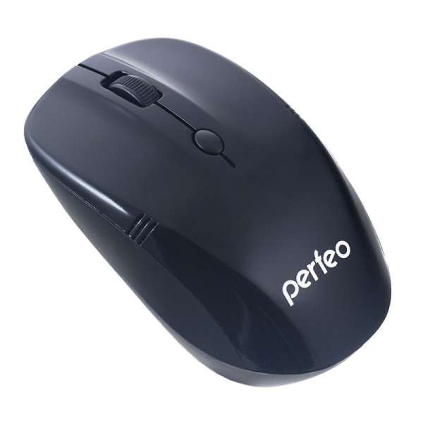 Мышь беспроводная Perfeo PF-02-WOP Tracer USB Optical (800/1200dpi) черная, 3 кнопки+кнопка-колесо 4