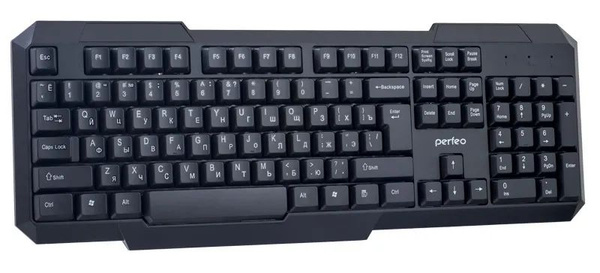 Клавиатура беспроводная Perfeo PF-5191/PF-1010 "FREEDOM" USB Black 104 клавиши