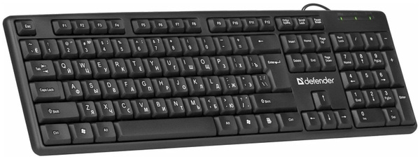Клавиатура Defender Element HB-520 USB Black 104 клавиши+3 клавиши управления питанием (45522)