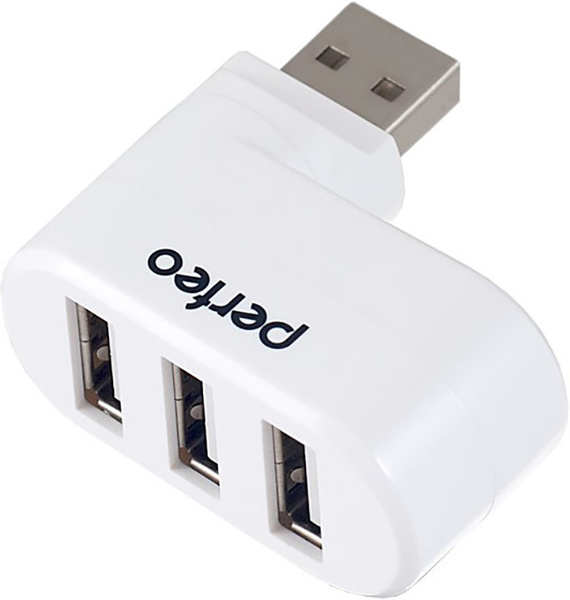 Концентратор USB (HUB) Perfeo PF-4281/PF-VI-H024 3 порта, White, блистер