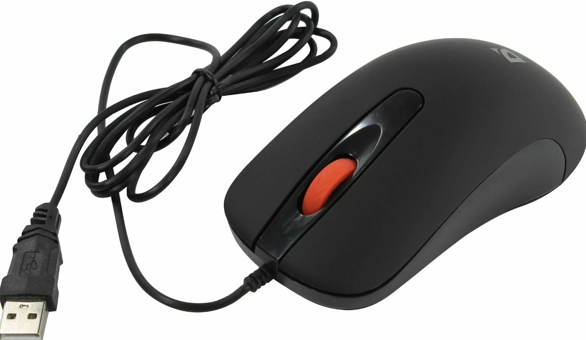 Мышь Defender MB-280 Ultra Classic USB Optical (1000/1200dpi) черная, 3 кнопки+колесо-кнопка, 7 цвет