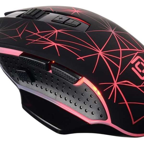 Мышь игровая Oklick 935G STARFALL USB Optical (800/1600/2000/3200 dpi) черная, 7 кнопок+колесо-кнопк