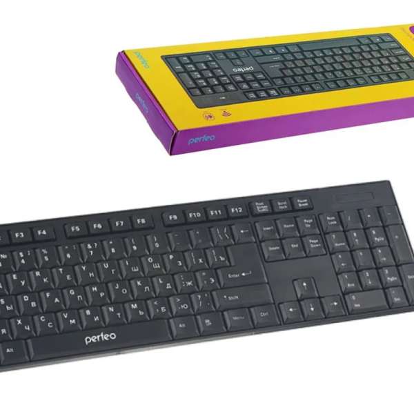 Клавиатура беспроводная Perfeo PF-3903/PF-3208-WL "CHEAP" USB Black 104 клавиши