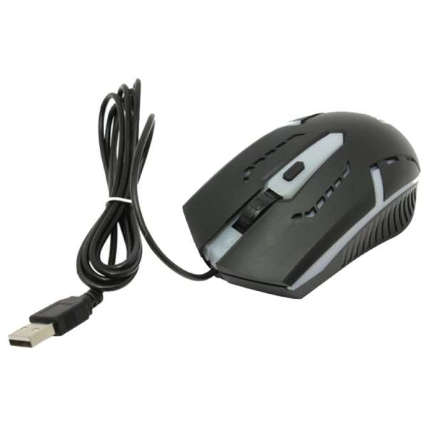 Мышь Defender MB-600L Flash USB Optical(800/1000/1200dpi) черный 3 кнопки + колесо-кнопка, 7 цветов 