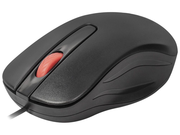 Мышь Defender Point MM-756 USB Optical (1000 dpi) черная, 2 кнопки+кнопка-колесо, силиконовое колесо