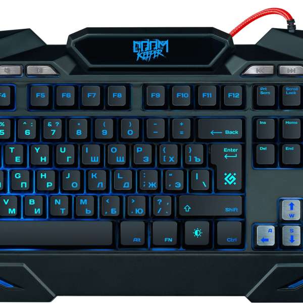 Клавиатура игровая Defender "Doom Keeper" GK-100DL RU USB Black 104 клавиши (19 Anti-Ghost) 3 вариан
