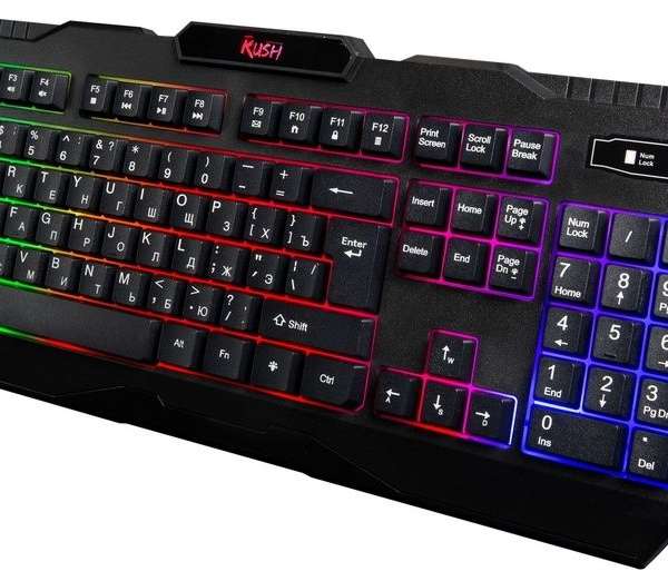 Клавиатура игровая SmartBuy SBK-308G-K RUSH Warrior USB Black 104 клавиши (19 Anti-Ghost) мультимеди