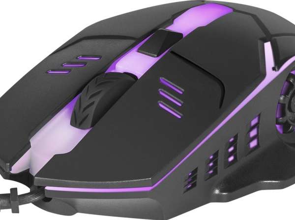 Мышь Defender Ultra Matt MB-470 USB Optical (800-1200 dpi) черная, 3 кнопки+кнопка-колесо, 7 цветов 