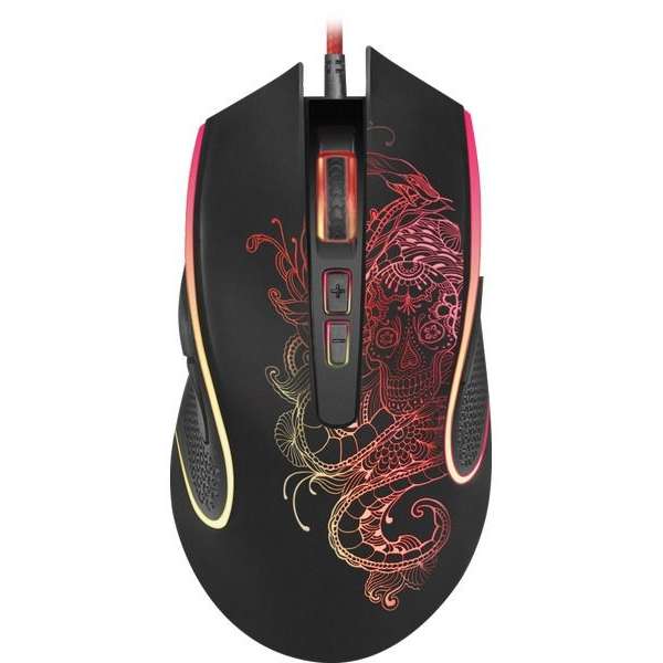 Мышь игровая Defender "Venom" GM-640L USB Optical (1200/1600/2400/3200 dpi) черная, 7 кнопок+колесо-