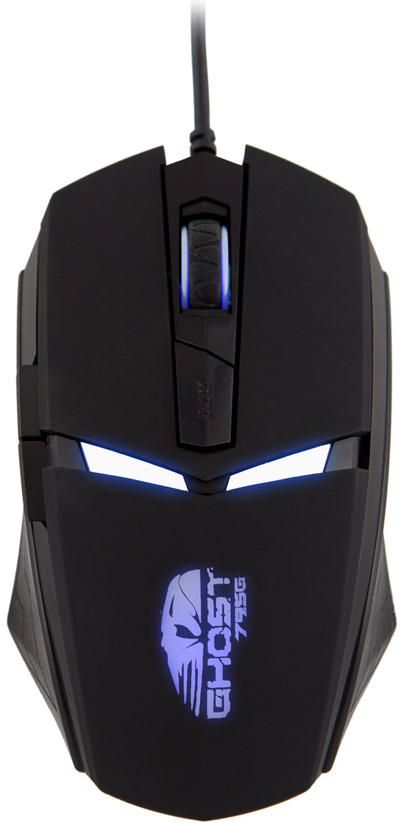 Мышь игровая Oklick 795G GHOST USB Optical (800/1600/2400dp) черная, 5 кнопок+колесо-кнопка, с проре