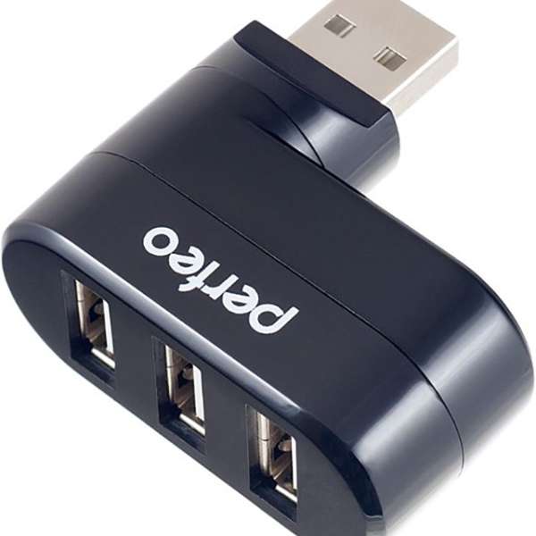Концентратор USB (HUB) Perfeo PF-4280/PF-VI-H024 3 порта, Black, блистер