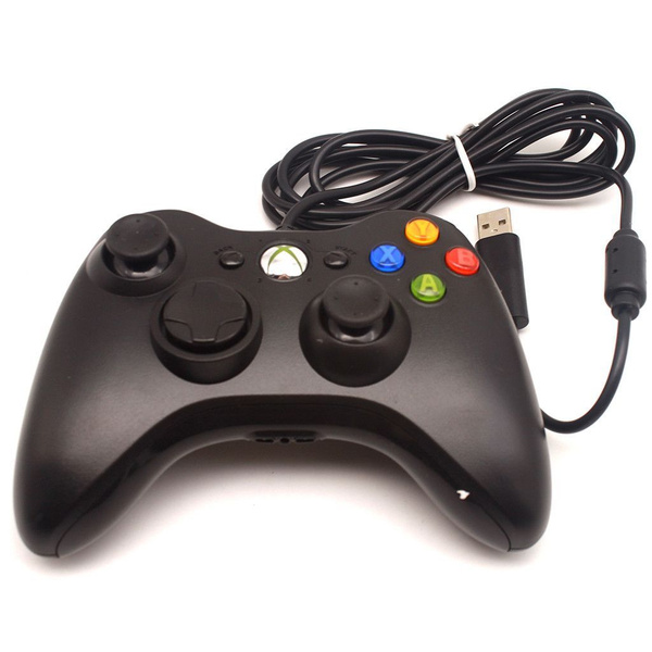 Джойстик для Xbox 360 проводной (черный/коробка)