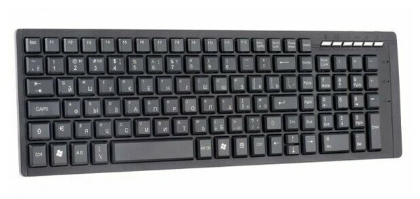 Клавиатура Perfeo PF-4509/PF-8005 "PYRAMID" USB Black 104 клавиши+6 дополнительных клавиш Multimedia